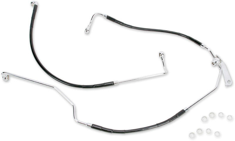 Drag Specialties Stainless Steel Brake Line Kit Fits Harley-Davidson Touring Models 2009-2013