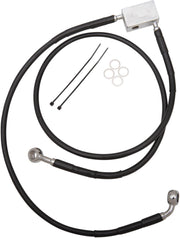 Drag Specialties Extended Length Black Vinyl Brake Line Kit #640221-2BLK