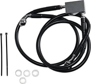 Drag Specialties Extended Length Black Vinyl Brake Line Kit Fits Harley-Davidson Softail Models 2000-2003