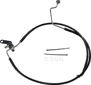 Drag Specialties Extended Length Black Vinyl Brake Line Kit Fits Harley-Davidson Softail Models 2004-2006