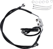 Drag Specialties Extended Length Black Vinyl Brake Line Kit #612137-4BLK