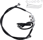 Drag Specialties Extended Length Black Vinyl Brake Line Kit #612137-4BLK