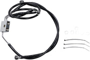 Drag Specialties Extended Length Black Vinyl Brake Line Kit #612137-10BLK