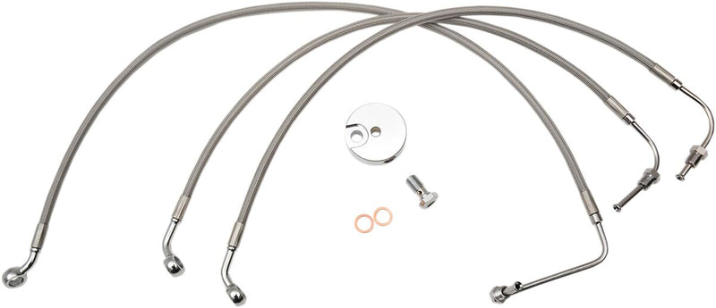 Stainless Steel Brake Line Kit Dyna, Softail, Touring #LA-8010B13