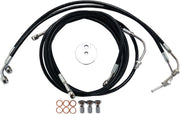 Black Braided Brake Line Kit Touring #LA-8050B16B