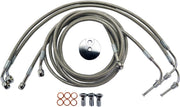 LA Choppers Stainless Steel Brake Line Kit Silver 46 cm - 51 cm (18" - 20") Ape Hanger #LA-8050B19
