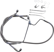 Drag Specialties Extended Length Stainless Steel Brake Line Kit #614085-2