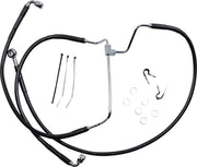Drag Specialties Extended Length Black Vinyl Brake Line Kit #614085-2BLK