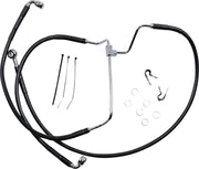 Drag Specialties Extended Length Black Vinyl Brake Line Kit #614085-2BLK