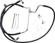 Drag Specialties Extended Length Black Vinyl Brake Line Kit #614085-4BLK