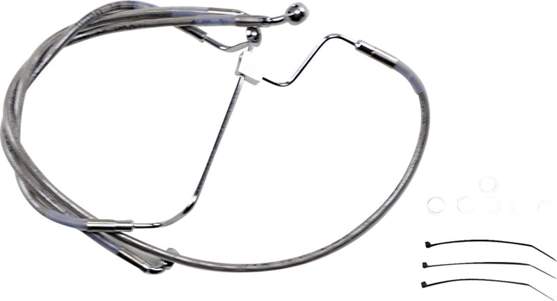 Drag Specialties Extended Length Stainless Steel Brake Line Kit #614085-6