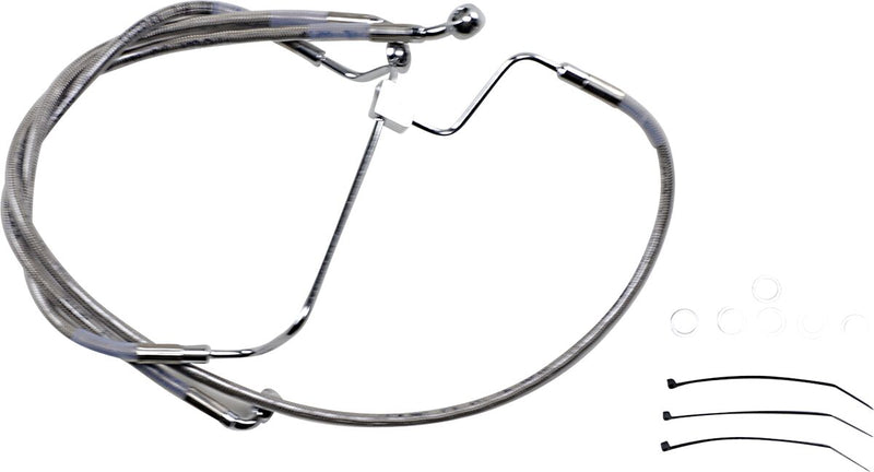 Drag Specialties Extended Length Stainless Steel Brake Line Kit #614085-6