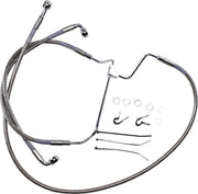 Drag Specialties Extended Length Stainless Steel Brake Line Kit #614085-8