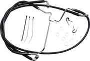Drag Specialties Extended Length Black Vinyl Brake Line Kit #614085-10BLK