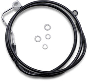 Drag Specialties Extended Length Black Vinyl Brake Line Kit #614220-2BLK