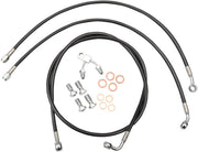 LA Choppers Black Braided Brake Line Kit 30,5 cm - 35,5 cm (12" - 14") 30.5 cm - 35.5 cm Front Ape Hanger Stainless Steel Vinyl