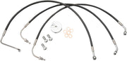 LA Choppers Black Braided Brake Line Kit 30,5 cm - 35,5 cm (12" - 14") 30.5 cm - 35.5 cm Front Ape Hanger Stainless Steel Vinyl #LA-8005B13B