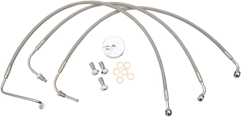 LA Choppers Stainless Steel Brake Line Kit Silver 30,5 cm - 35,5 cm (12" - 14") 30.5 cm - 35.5 cm Ape Hanger
