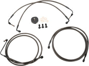 LA Choppers Midnight Braided Brake Line Kit Midnight Series Black 30,5 cm - 35,5 cm (12" - 14") 30.5 cm - 35.5 cm Ape Hanger Stainless Steel #LA-8051B13M