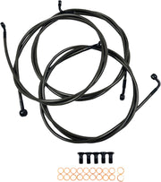 Midnight Braided Brake Line Kit Touring #LA-8052B13M