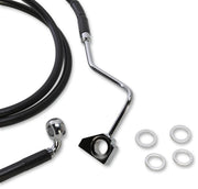 Drag Specialties Extended Length Black Vinyl Brake Line Kit #615220-4BLK