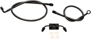LA Choppers Midnight Braided Brake Line Kit Midnight Series Black 30,5 cm - 35,5 cm (12" - 14") 30.5 cm - 35.5 cm Ape Hanger Stainless Steel #LA-8321B13M