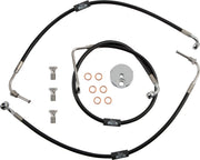 Black Braided Brake Line Kit Dyna #LA-8230B13B