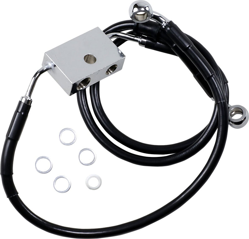 Drag Specialties Extended Length Brake Line #614745-8BLK