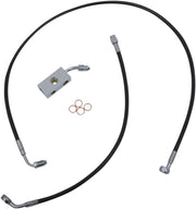 Black Braided Brake Line Kit Softail