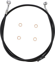 Black Braided Brake Line Kit Softail #LA-8153B13B