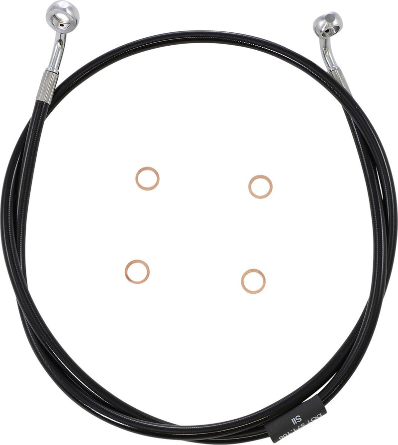 Black Braided Brake Line Kit Softail #LA-8153B13B
