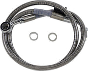 Drag Specialties Extended Length Stainless Steel Brake Line Fits Harley-Davidson Softail Models 2018-2024