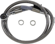 Drag Specialties Extended Length Stainless Steel Brake Line Fits Harley-Davidson Softail Models 2018-2024