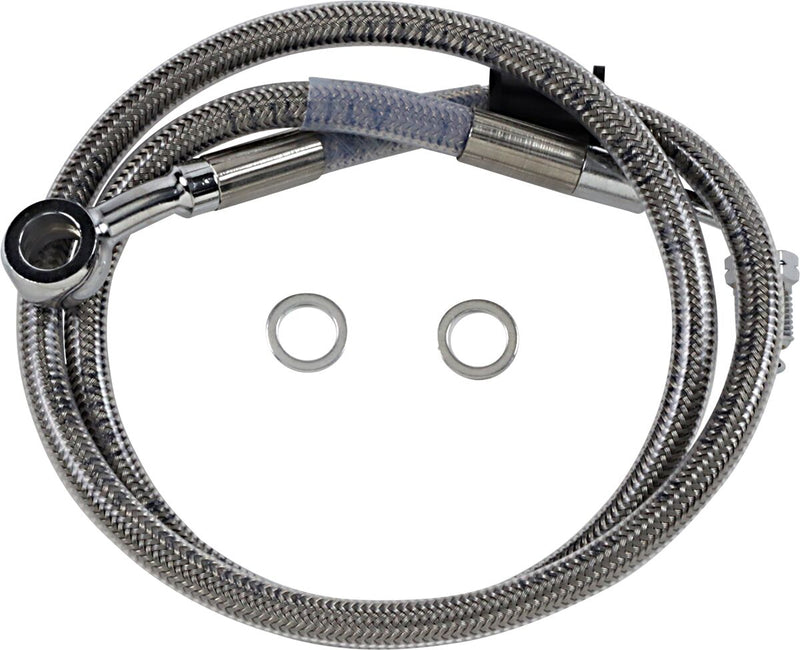Drag Specialties Extended Length Stainless Steel Brake Line Fits Harley-Davidson Softail Models 2018-2024