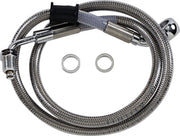 Drag Specialties Extended Length Stainless Steel Brake Line Fits Harley-Davidson Softail Models 2018-2024