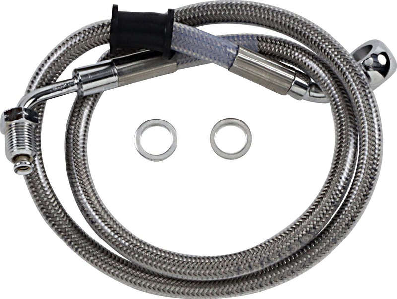 Drag Specialties Extended Length Stainless Steel Brake Line Fits Harley-Davidson Softail Models 2018-2024