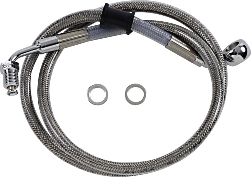 Drag Specialties Extended Length Stainless Steel Brake Line Fits Harley-Davidson Softail Models 2018-2024