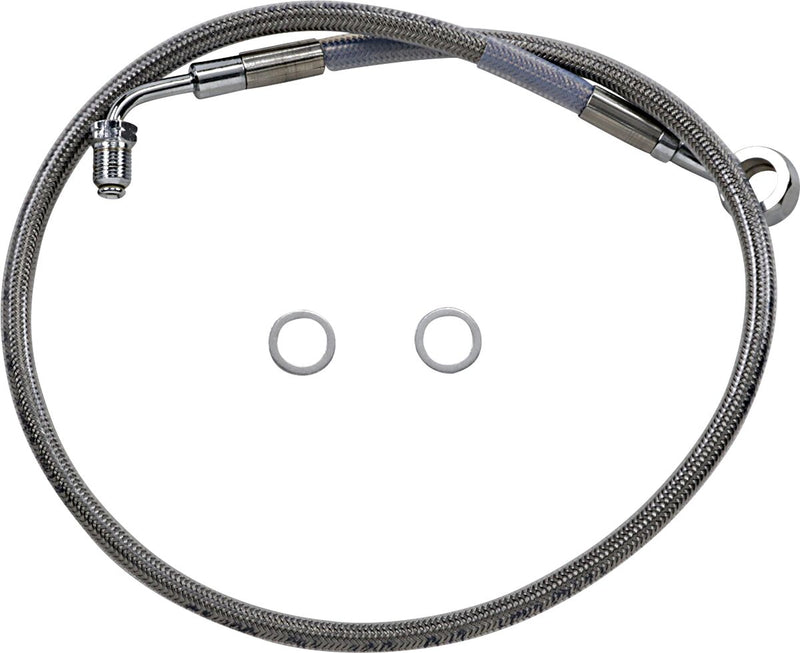 Drag Specialties Extended Length Stainless Steel Brake Line Fits Harley-Davidson Softail Models 2018-2024