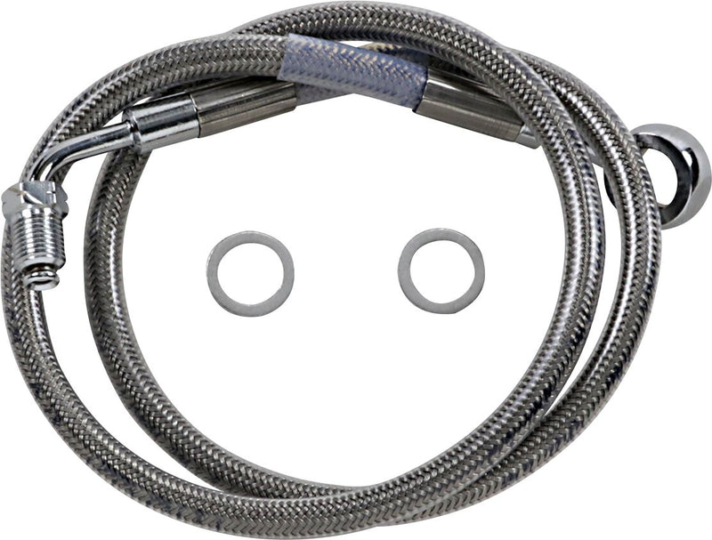 Drag Specialties Extended Length Stainless Steel Brake Line Fits Harley-Davidson Softail Models 2018-2024