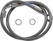 Drag Specialties Extended Length Stainless Steel Brake Line Fits Harley-Davidson Softail Models 2018-2024