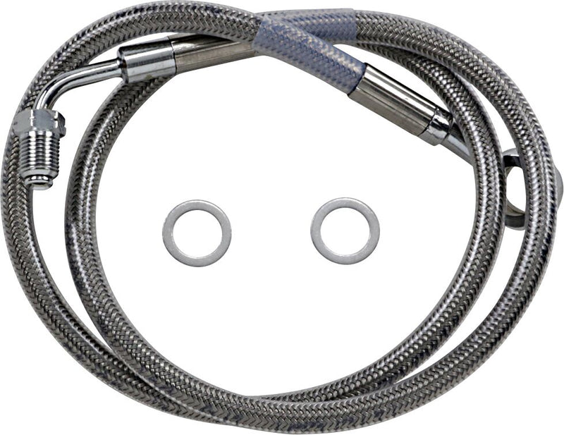 Drag Specialties Extended Length Stainless Steel Brake Line Fits Harley-Davidson Softail Models 2018-2024
