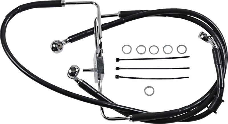 Drag Specialties Extended Length Stainless Steel Brake Line Fits Harley-Davidson Sportster Models 2017-2020