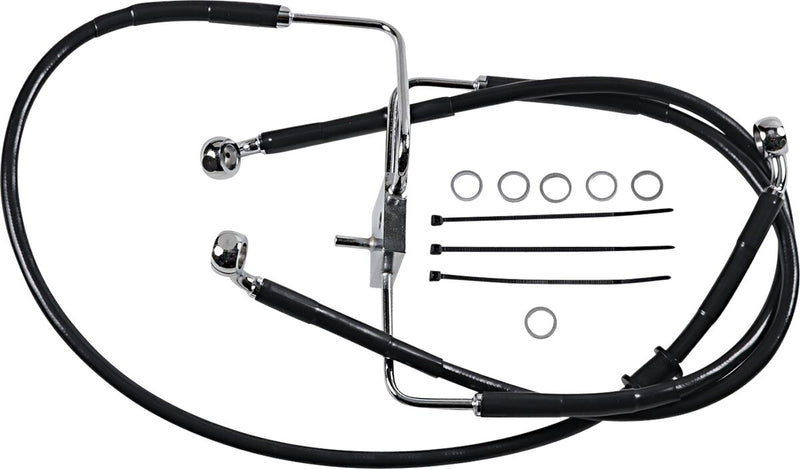 Drag Specialties Extended Length Stainless Steel Brake Line Fits Harley-Davidson Sportster Models 2017-2020