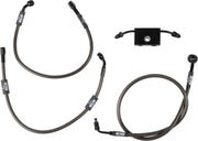 Midnight Braided Brake Line Kit Softail #LA-8154B08M