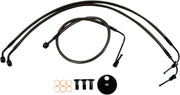 Midnight Braided Brake Line Kit Softail #LA-8154B08M
