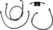 Midnight Braided Brake Line Kit Softail #LA-8154B16M