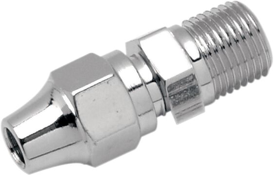 Drag Specialties Brake Line Fitting - Each, Steel - Chrome