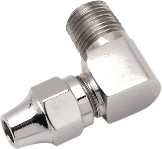 Drag Specialties Brake Line Fitting - Steel, Each - Chrome