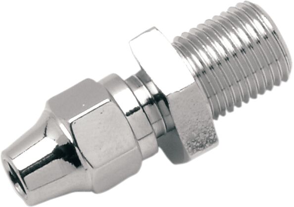 Drag Specialties Brake Line Fitting - Steel, Each - Chrome