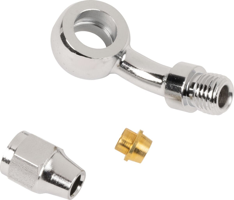 Drag Specialties Banjo Fitting - Each, Steel, Banjo /  Universal - Chrome, 10 mm (3 / 8")